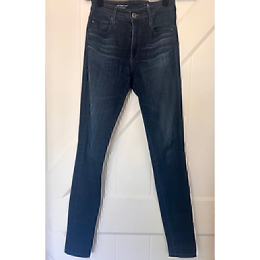 AG Adriano Goldschmied The Farrah Skinny Jeans - High-Rise, Dark Wash, Size 26R